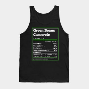 Green Beans Casserole Nutrition Tank Top